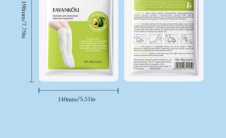 Full English Hand and Foot Mask Series FAYANKOU Vaseline Long Foot Mask Hand Mask Cross-Border Foreign Trade Factory Direct Sales