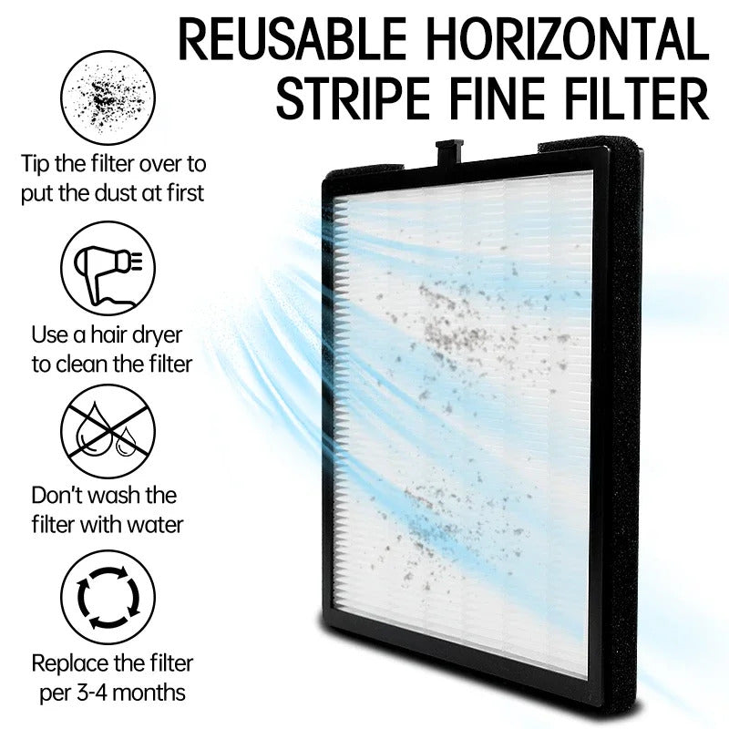 Lanqiang Portable Pull-out Panel Filter Universal Easy to Clean Reusable Various Nail Dust Collector Filters