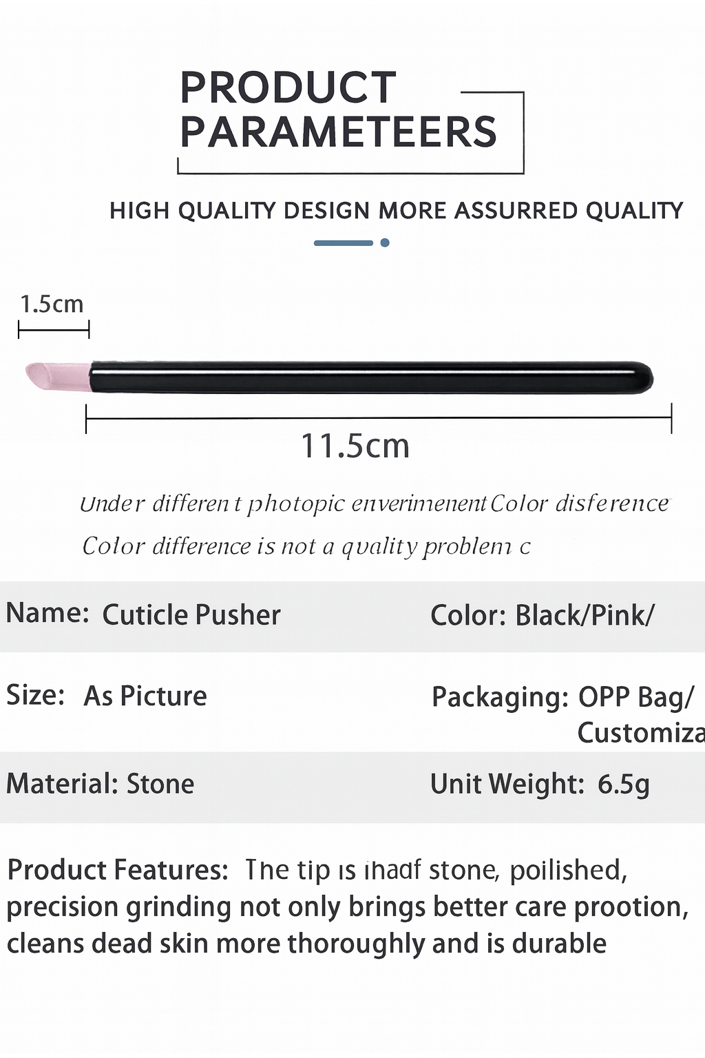 Cuticle Remover Stick Nail Edge Cuticle Remover Finger Nail Tool Grinding Artifact Carving Pen Grinding Sand Quartz Pen
