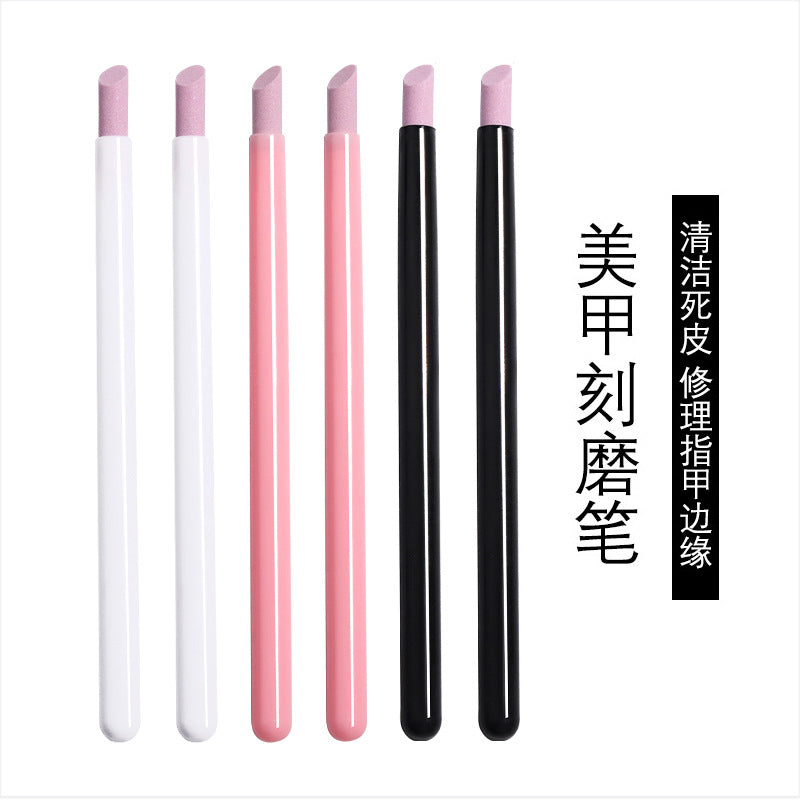 Cuticle Remover Stick Nail Edge Cuticle Remover Finger Nail Tool Grinding Artifact Carving Pen Grinding Sand Quartz Pen
