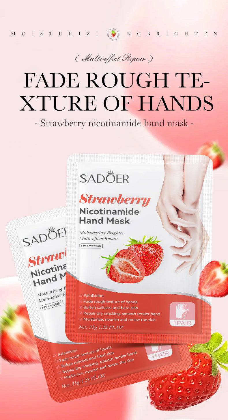 Full English Hand Mask SADOER Rose Lavender Goat Milk Lubricating Hand Mask Cross-Border Foreign Trade Factory Direct Sales