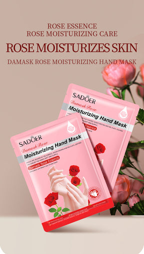 Full English Hand Mask SADOER Rose Lavender Goat Milk Lubricating Hand Mask Cross-Border Foreign Trade Factory Direct Sales
