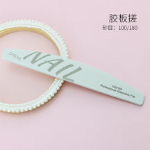 High Quality White Sand Professional Manicurist Nail File Sponge Scrub Polishing strip double-sided nail file washable