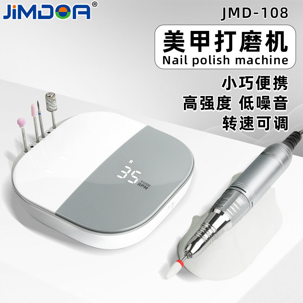JMD-108 Nail Drill 35000 RPM Polishing Grinding Cuticle Remover Electric Nail File Tool Set