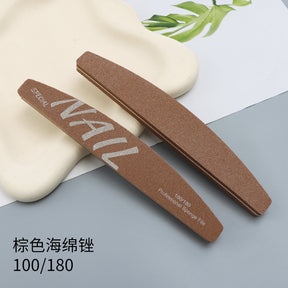 Russian-style High-quality Professional Nail Technician Specialized Nail File Sponge Scrub Double-sided rubbing strips can be washed repeatedly