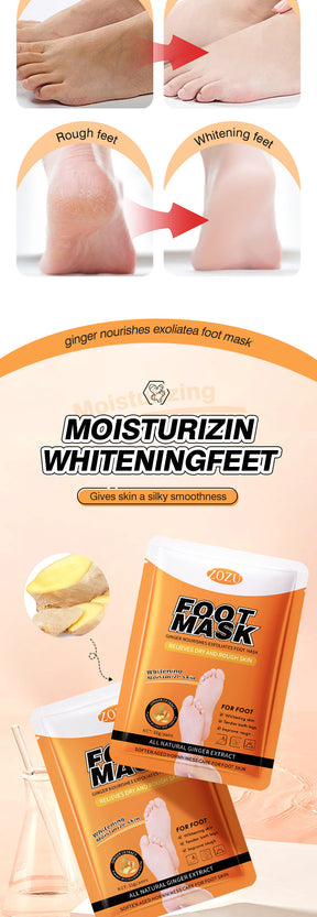 Cross-border In-stock Hand Mask Foot Mask ZOZU Skin Rejuvenation Honey Ginger Nourishing Hand and Foot Care Cross-Border Foreign Trade Factory Direct Sales