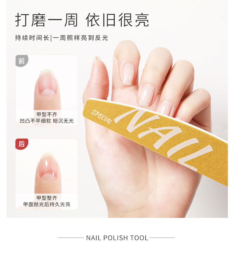High-Quality Professional Nail Technician File Sponge Buffing Strip Double-Sided Nail File Reusable Washable