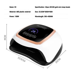 BQ-V3 LCD Display Touch Screen Nail Lamp 168W