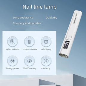 Rechargeable Nail Lamp LED Screen Display Wearable Nail Curing Lamp
