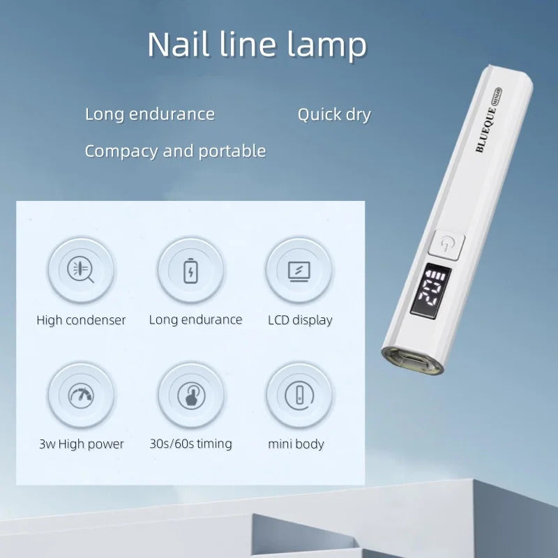 Rechargeable Nail Lamp LED Screen Display Wearable Nail Curing Lamp