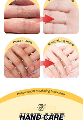 Cross-border In-stock Hand Mask Foot Mask ZOZU Skin Rejuvenation Honey Ginger Nourishing Hand and Foot Care Cross-Border Foreign Trade Factory Direct Sales