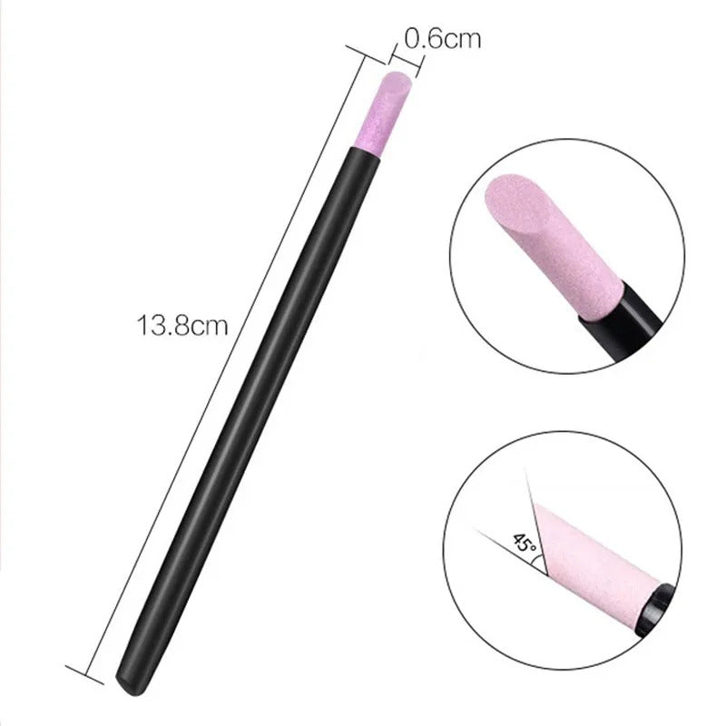 Cuticle Remover Stick Nail Edge Cuticle Remover Finger Nail Tool Grinding Artifact Carving Pen Grinding Sand Quartz Pen