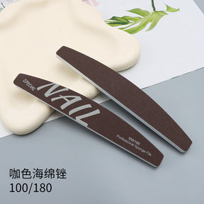 Russian-style High-quality Professional Nail Technician Specialized Nail File Sponge Scrub Double-sided rubbing strips can be washed repeatedly