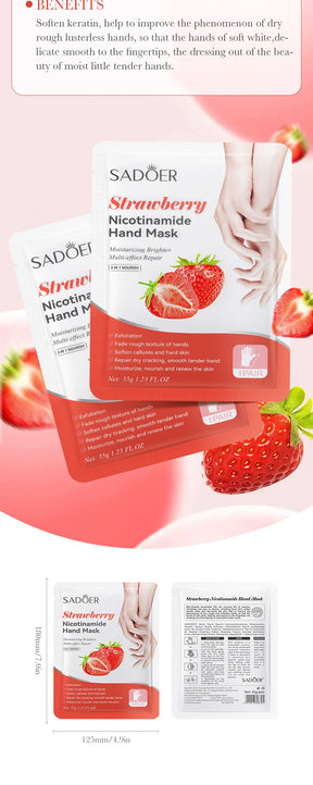 Full English Hand Mask SADOER Rose Lavender Goat Milk Lubricating Hand Mask Cross-Border Foreign Trade Factory Direct Sales