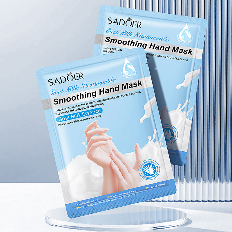 Full English Hand Mask SADOER Rose Lavender Goat Milk Lubricating Hand Mask Cross-Border Foreign Trade Factory Direct Sales